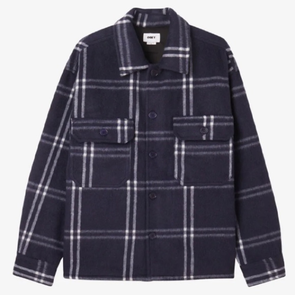 Obey Entrada Plaid Flannel Shirt Jacket